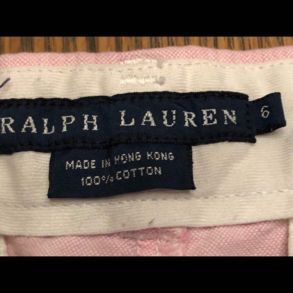 Size 6 Ralph Lauren shorts EUC pink